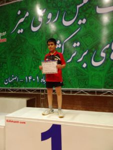 ♦️نونهال اریسمانی در مسابقات تنیس روی میز  منطقه هشت کشور در رده نوجوانان قهرمان شد